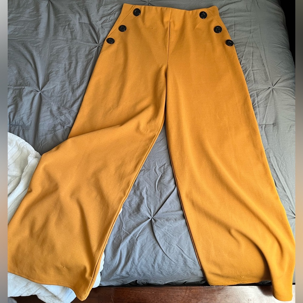 MUSTARD DRESS PANTS